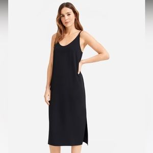 Everlane black slip dress